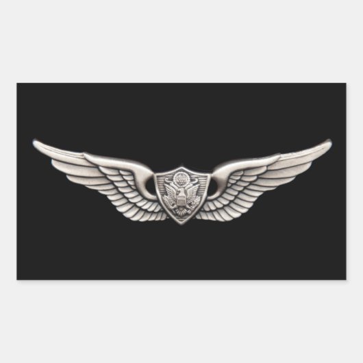 航空 長方形シール (正面)