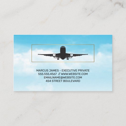 航空 | 雲と空 名刺 (裏面)