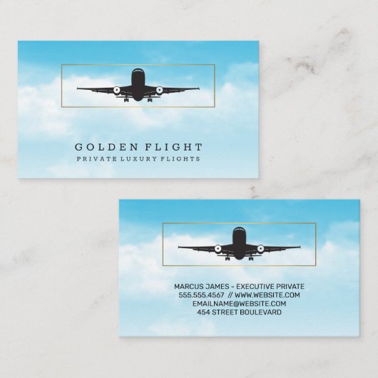 航空 | 雲と空 名刺 (正面/裏面)