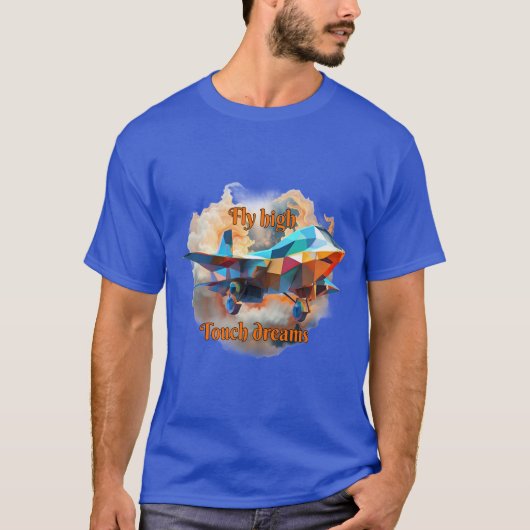 航空：高く飛ぶ、touchの夢。 tシャツ (正面)