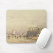 航行のはしけおよび姿のの渡ることを用いる海景 マウスパッド (マウス)