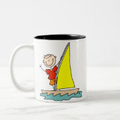 航行の棒の姿のマグ ツートーンマグカップ (左)