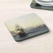 航行の軍艦のフリゲート艦は海の海のコースターを出荷します コースター (左側)