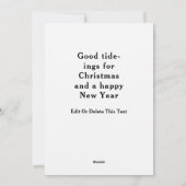 航行ボートのクリスマス シーズンカード (裏面)