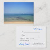 航行ボートの熱帯水のギフト券 割引カード (正面/裏面)