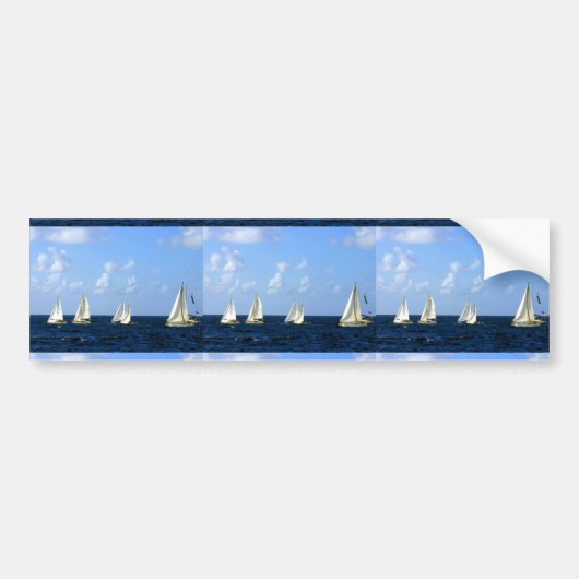 航行ボート バンパーステッカー (正面)