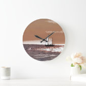 航行ボート ラージ壁時計 (ホーム)