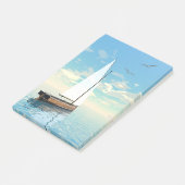 航行ボート- 3Dは描写します ポストイット (アングル)