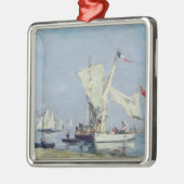 航行ボート、c.1869 メタルオーナメント (左)