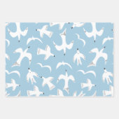 航行中のカモメ ラッピングペーパーシート (正面)