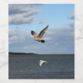 航行中のカモメ ワインラベル (シングルラベル)