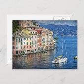 航行Portofinoおよびリビエラのイタリアンな郵便はがき ポストカード (正面/裏面)