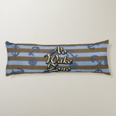 航跡の地帯の航海のな船のいかりおよび車輪無し ボディピロー (裏面)