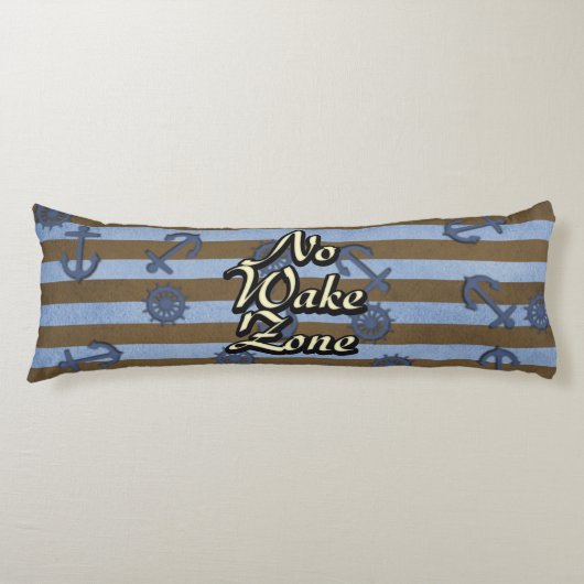 航跡の地帯の航海のな船のいかりおよび車輪無し ボディピロー (正面)