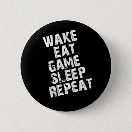 航跡はゲームの睡眠の繰り返しを食べます 缶バッジ (正面)