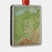 航路が付いているシベリアの地図 メタルオーナメント (右)