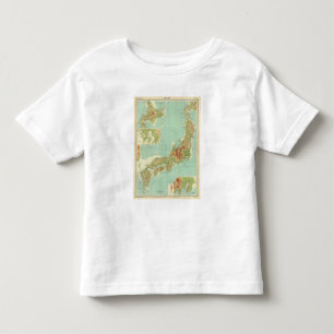 航路が付いている日本地図 トドラーTシャツ