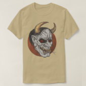 般日本の若面の鬼や鬼の美的な入れ墨 Tシャツ (デザイン正面)