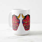 般若の面 コーヒーマグカップ (正面左)