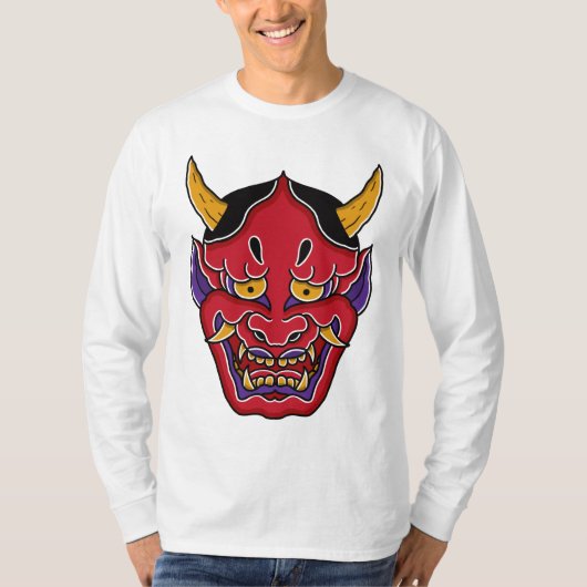 般若の面 Tシャツ (正面)