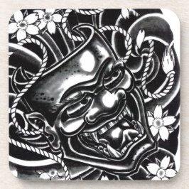 般若マスクタトゥーデザイン コースター