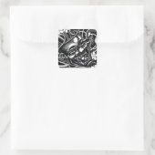 般若マスクタトゥーデザイン スクエアシール (バッグ)