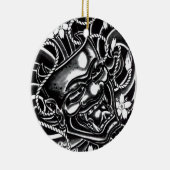 般若マスクタトゥーデザイン セラミックオーナメント (右)