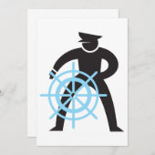 舵を取った船長 招待状 (正面/裏面)