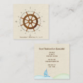 舵航海のと羅針盤業務 スクエア名刺 (正面/裏面)