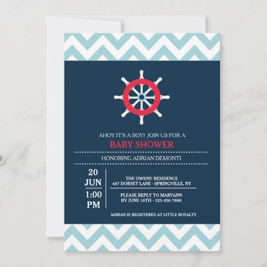 舵輪の招待状 招待状 (正面)