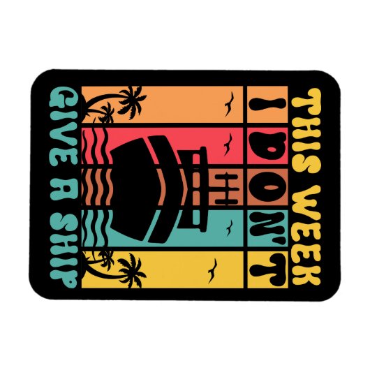 船おもしろいを旅せ与えない巡航船 マグネット (横)