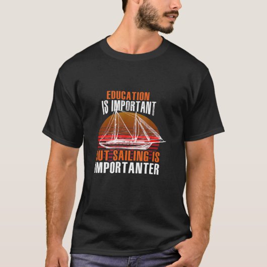船おもしろい乗りは大事 Tシャツ (正面)
