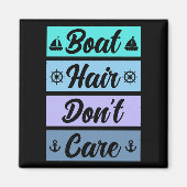 船おもしろい毛はクルーズ気に船 マグネット (正面)