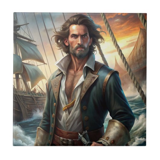 船からの海賊 タイル (正面)