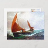 船がビーチに達する ポストカード (正面/裏面)