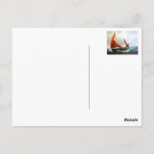 船がビーチに達する ポストカード (裏面)