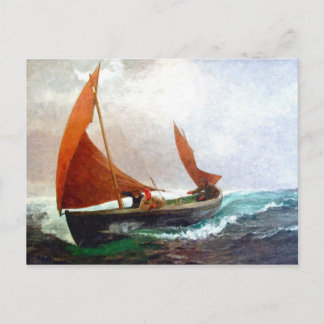 船がビーチに達する ポストカード