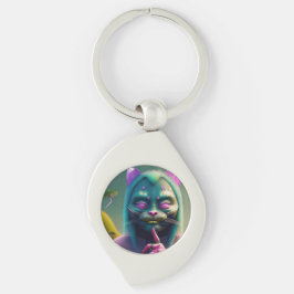 船が今にも観察しようとしている キーホルダー