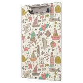 船が付いているおもしろいな夏パターン クリップボード (左)