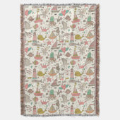 船が付いているおもしろいな夏パターン スローブランケット (正面縦)