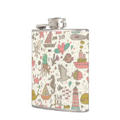 船が付いているおもしろいな夏パターン フラスク (左)