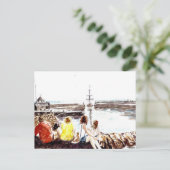 「船が入った来時」はがき ポストカード (スタンド正面)