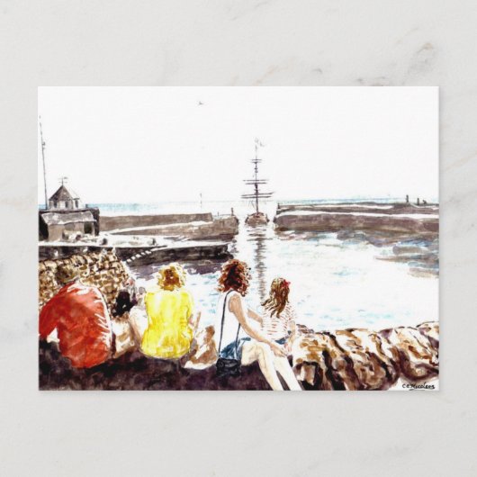 「船が入った来時」はがき ポストカード (正面)