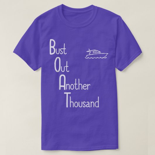 船が千の船主を追おもしろいい出す Tシャツ (デザイン正面)