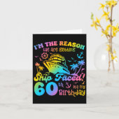 船が直面した私の60誕生日のクルージング船のTri カード (黄色い花)