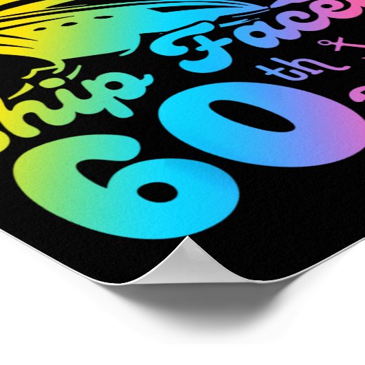 船が直面した私の60誕生日のクルージング船のTri ポスター (角)