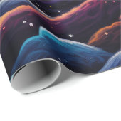 船と惑星を持つファンタジーの風景 ラッピングペーパー (ロールコーナー)