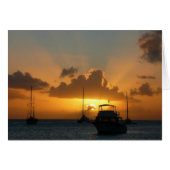 船と日没の熱帯海 (正面横)