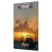 船と日没の熱帯海 クリップボード (左)