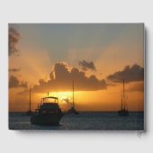 船と日没の熱帯海 ゲストブック (裏面)